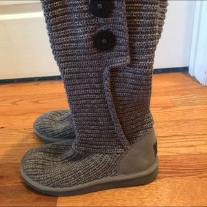 UGG® Classic Cardy Button Detailed Knit Boots